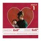 Red Suede Mat Board for 8x8 Frames - Heart Opening for 6x6 Photos